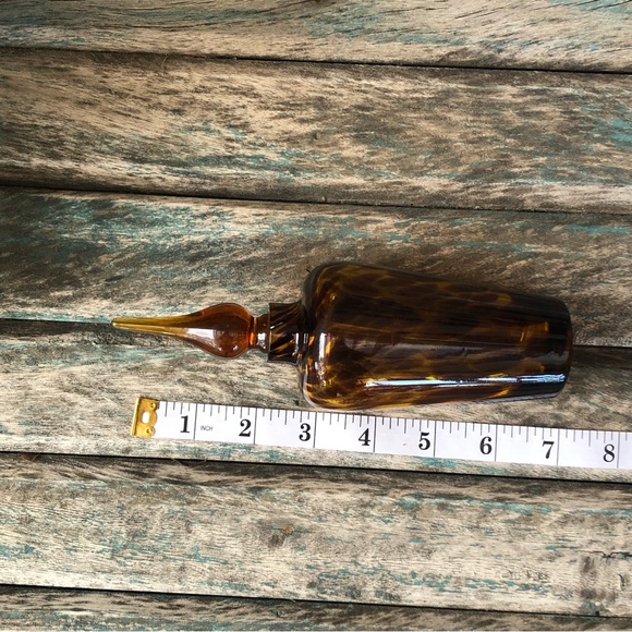 Vintage Glass Perfume Bottle Tortoise - Picture 7 of 11
